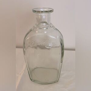 Vintage Elijah Craig Clear Glass Bottle Markings on bottom ~ 14, 77, 42; 8” x 4”